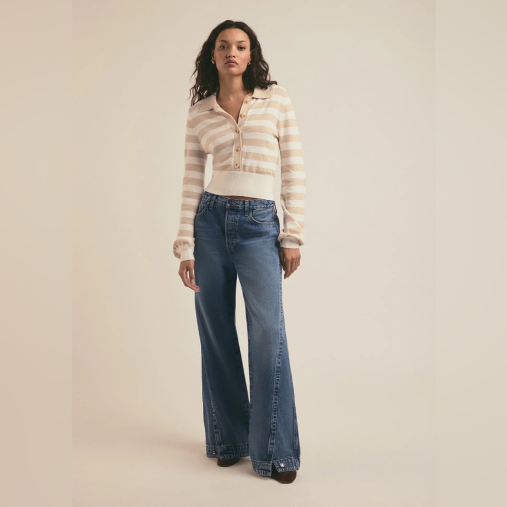 Favorite Daughter Blue Flare Jeans